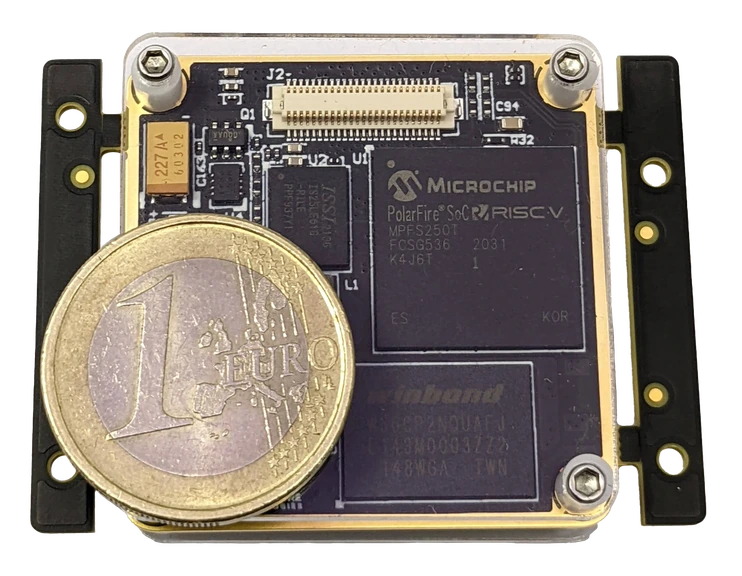 Size comparison image of Trimer™ with Euro-coin
